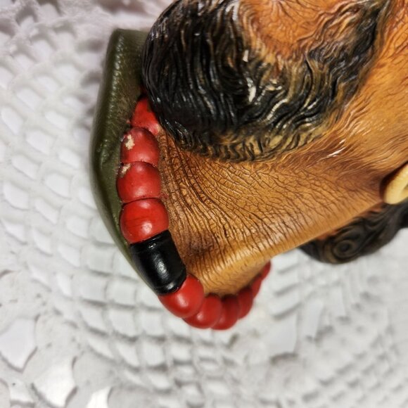 Tibetan Man Chalkwarw Head 1960's Bossons Wall Hanging Made in England - Picture 12 of 12